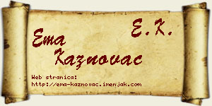 Ema Kaznovac vizit kartica